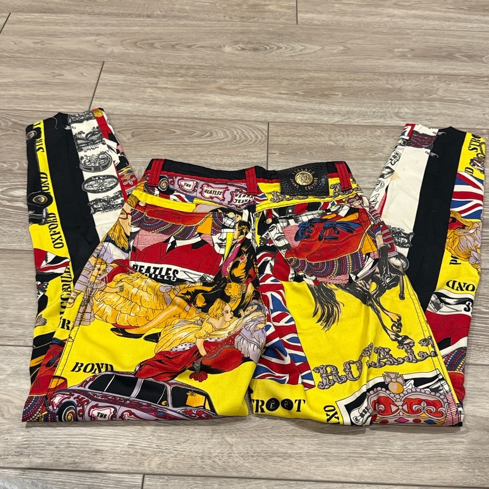 1990s Beatles Versace Jeans Couture Pants
